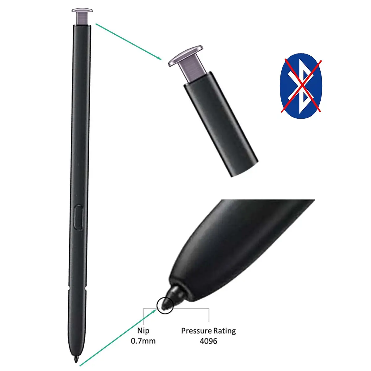 LiXiongBao S23 Ultra S Pen for Samsung Galaxy S23 Ultra 5G Stylus Pen, Purple, 4096 Pressure Levels - view 2