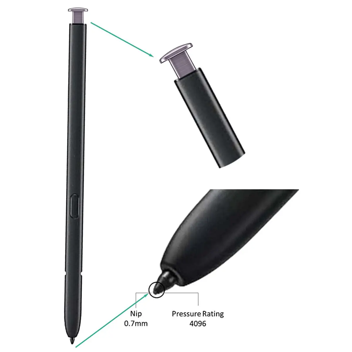 LiXiongBao S23 Ultra S Pen for Samsung Galaxy S23 Ultra 5G Stylus Pen, Purple, 4096 Pressure Levels - view 4