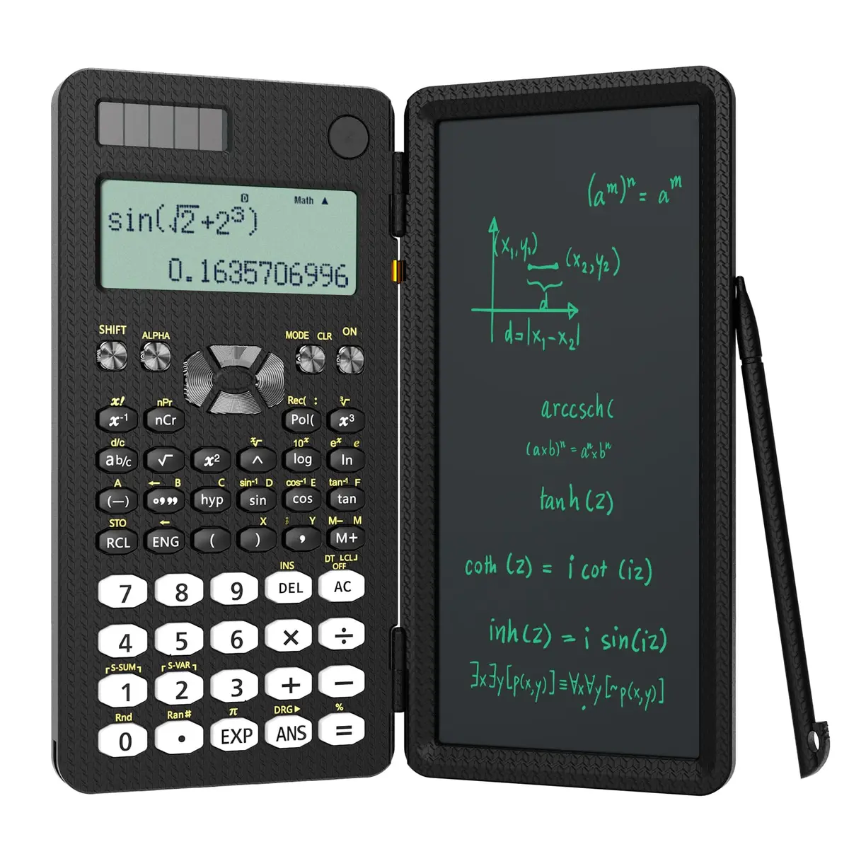 NEWYES Scientific Calculator for Students 82MS | Notepad & Solar Power, 240 Functions, Compact & Portable (6.5 inch) - main product image