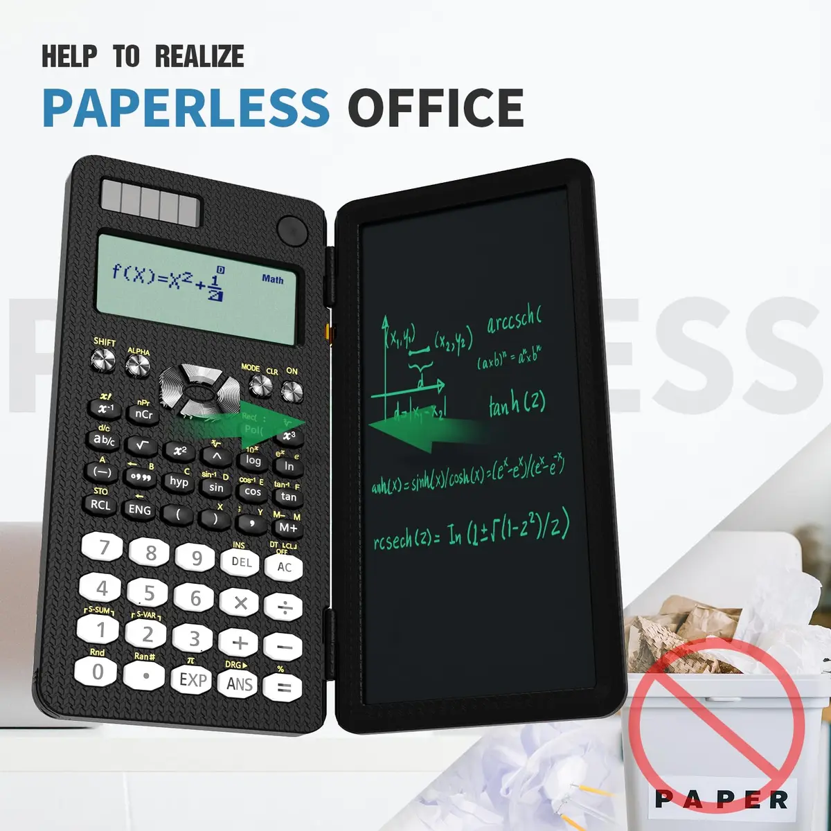 NEWYES Scientific Calculator for Students 82MS | Notepad & Solar Power, 240 Functions, Compact & Portable (6.5 inch) - view 4