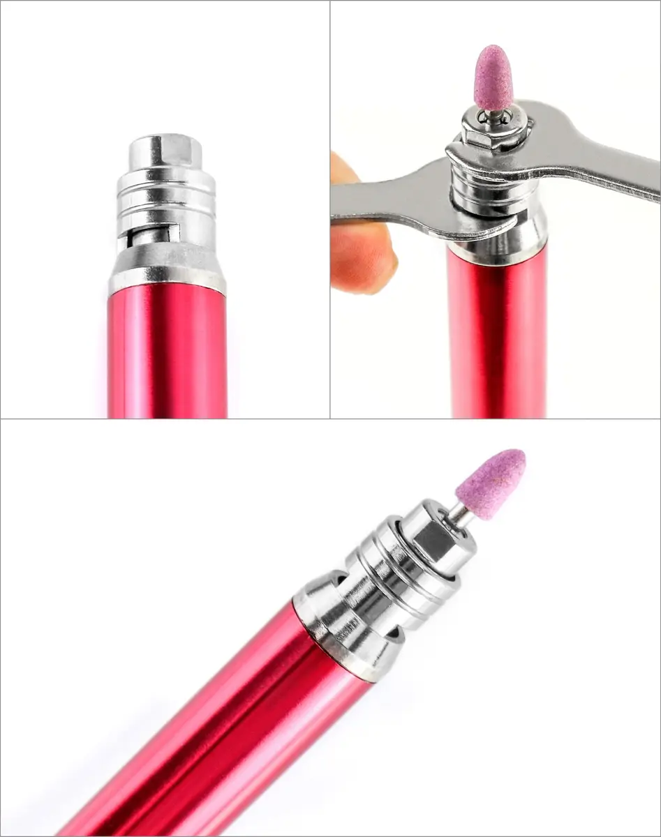 QWORK Air Micro Grinder 2 Set 1/8" Mini Pencil Polishing Cutting Tool Pneumatic Die Grinder 65000 RPM - view 5