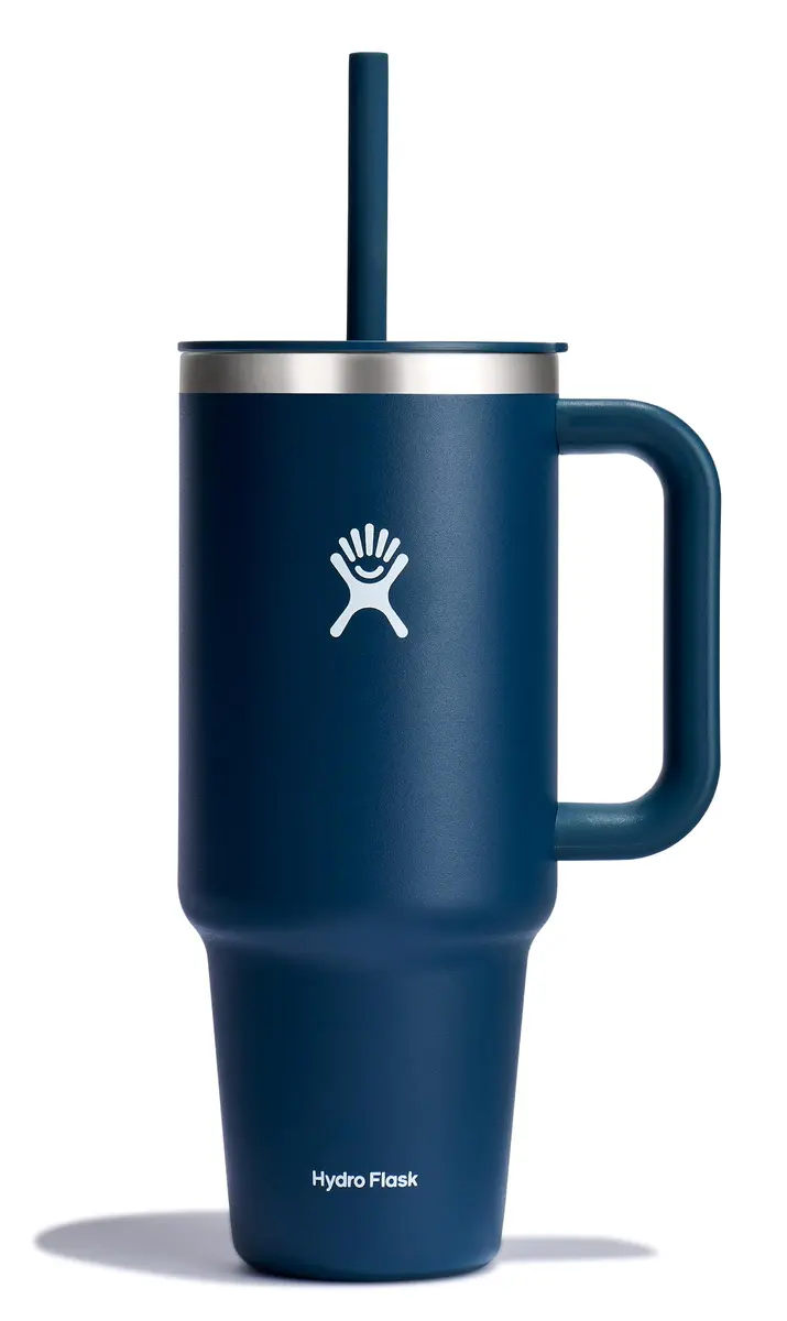 Hydro Flask 40 Oz Travel Tumbler with Handle, Lid and Straw | 1183ml (40 Fl Oz) Indigo Blue - main product image