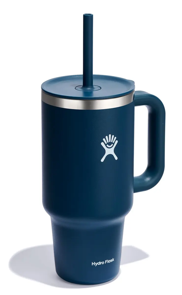 Hydro Flask 32 Oz Travel Tumbler with Handle & Straw | 946ml (32 Oz) Indigo Blue - view 3