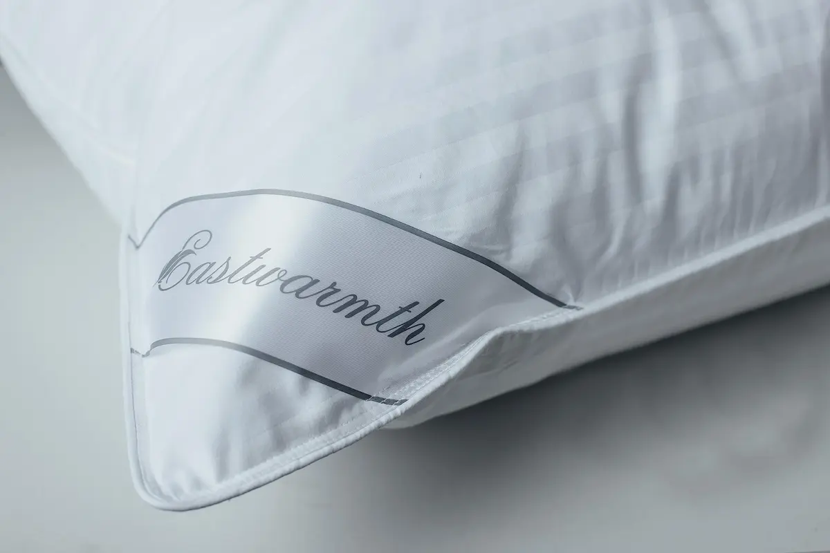 Eastwarmth Goose Down Feather Pillow 100% Cotton Standard Size 50cm (20 Inch) x 66cm (26 Inch) | Soft, Supportive, Breathable - view 6