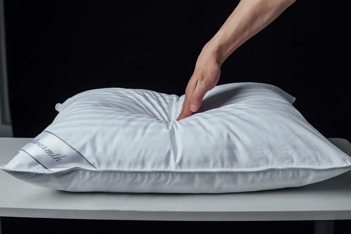 Eastwarmth Goose Down Feather Pillow 100% Cotton Standard Size 50cm (20 Inch) x 66cm (26 Inch) | Soft, Supportive, Breathable - view 3