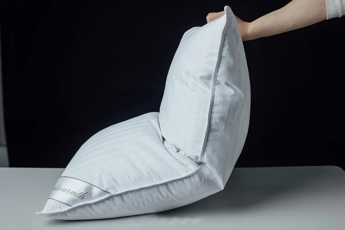 Eastwarmth Goose Down Feather Pillow 100% Cotton Standard Size 50cm (20 Inch) x 66cm (26 Inch) | Soft, Supportive, Breathable - view 4