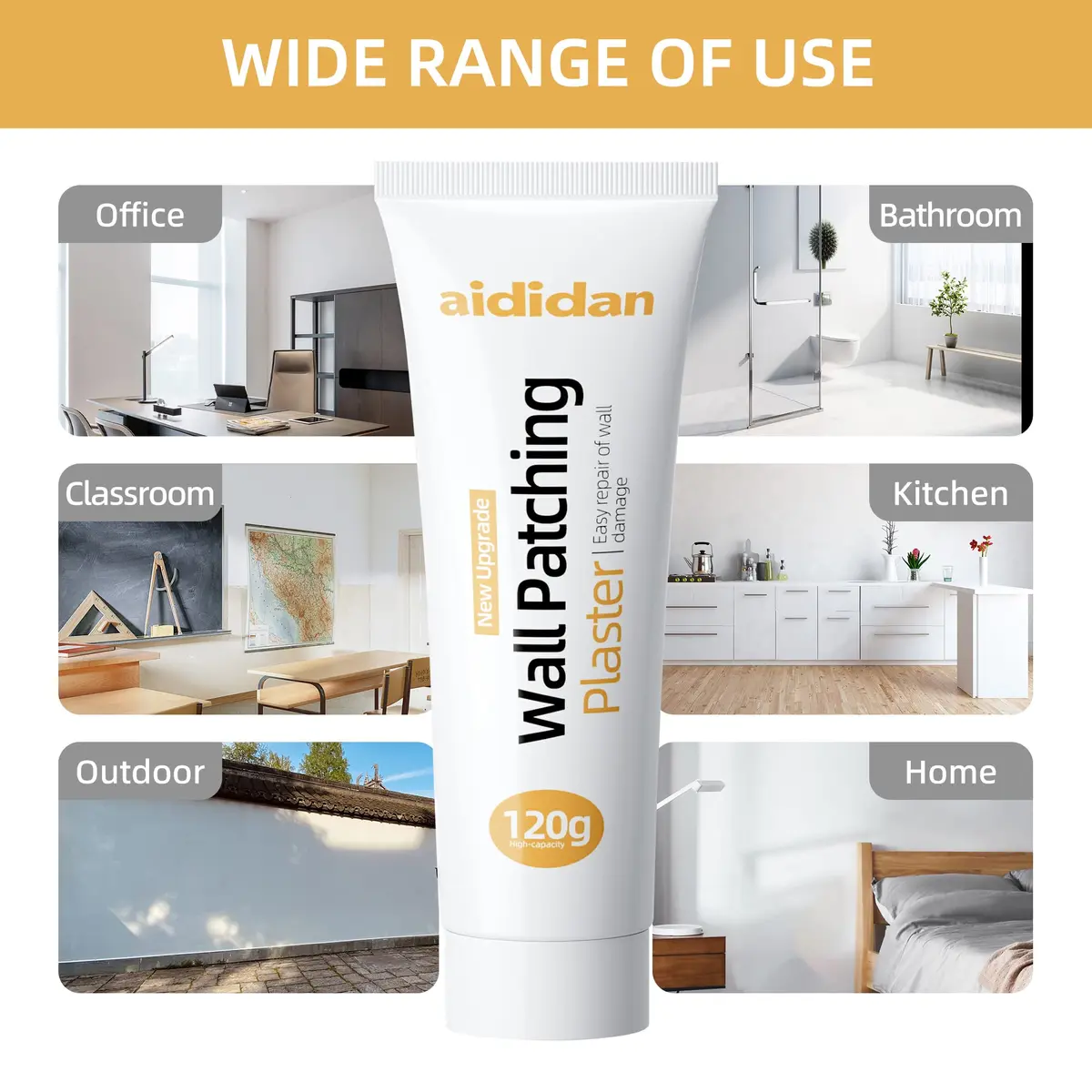 aididan Drywall Repair Kit Wall Patch Paste | Fast Drying, Waterproof, Multi-Surface (1 Pack) - view 7