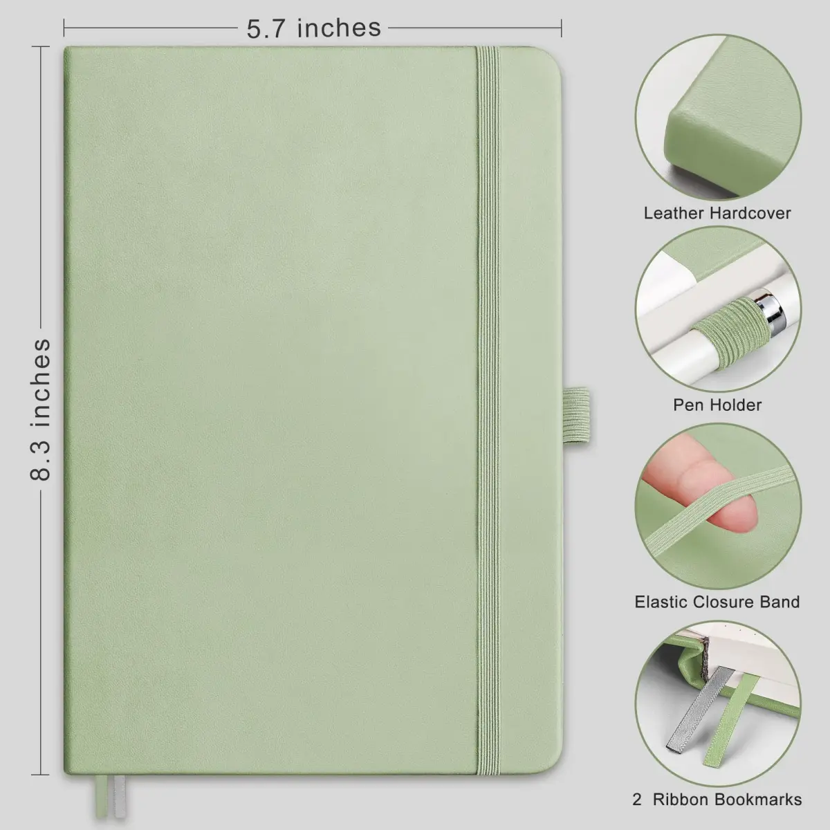 RETTACY Lined Journal Notebook A5 (5.7'' x 8.3'') 192 Pages | Acid-Free Paper Notebook - view 2