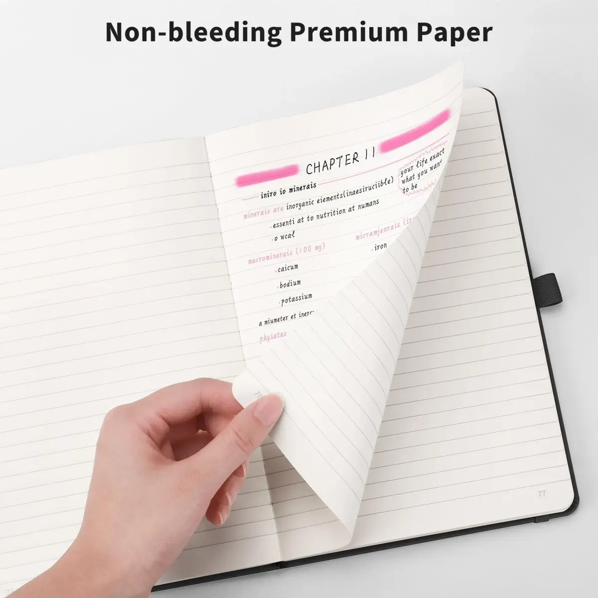 RETTACY Lined Journal Notebook A5 (5.7'' x 8.3'') 192 Pages | Acid-Free Paper Notebook for Office & Students - view 6