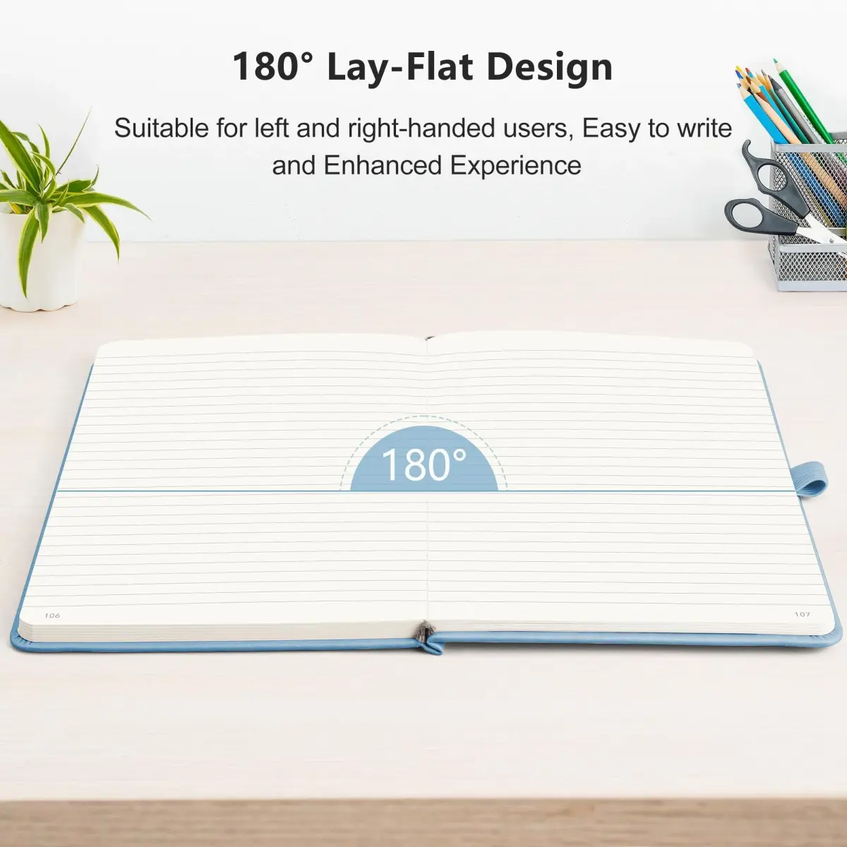 RETTACY Lined Journal Notebook A5 (5.7'' x 8.3'') 192 Pages | Acid-Free Paper Notebook for Office & Students - view 7