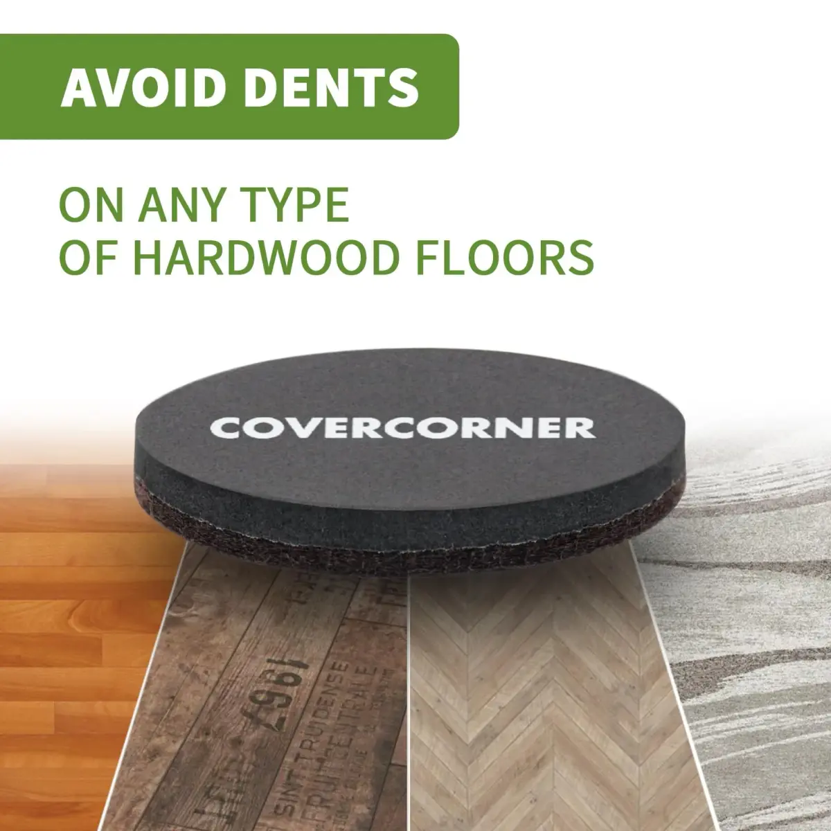 COVERCORNER Felt Furniture Sliders for Hardwood Floors 8 PCS, 3 1/2" (8.9 cm) | Easy Furniture Moving & Floor Protection - view 7