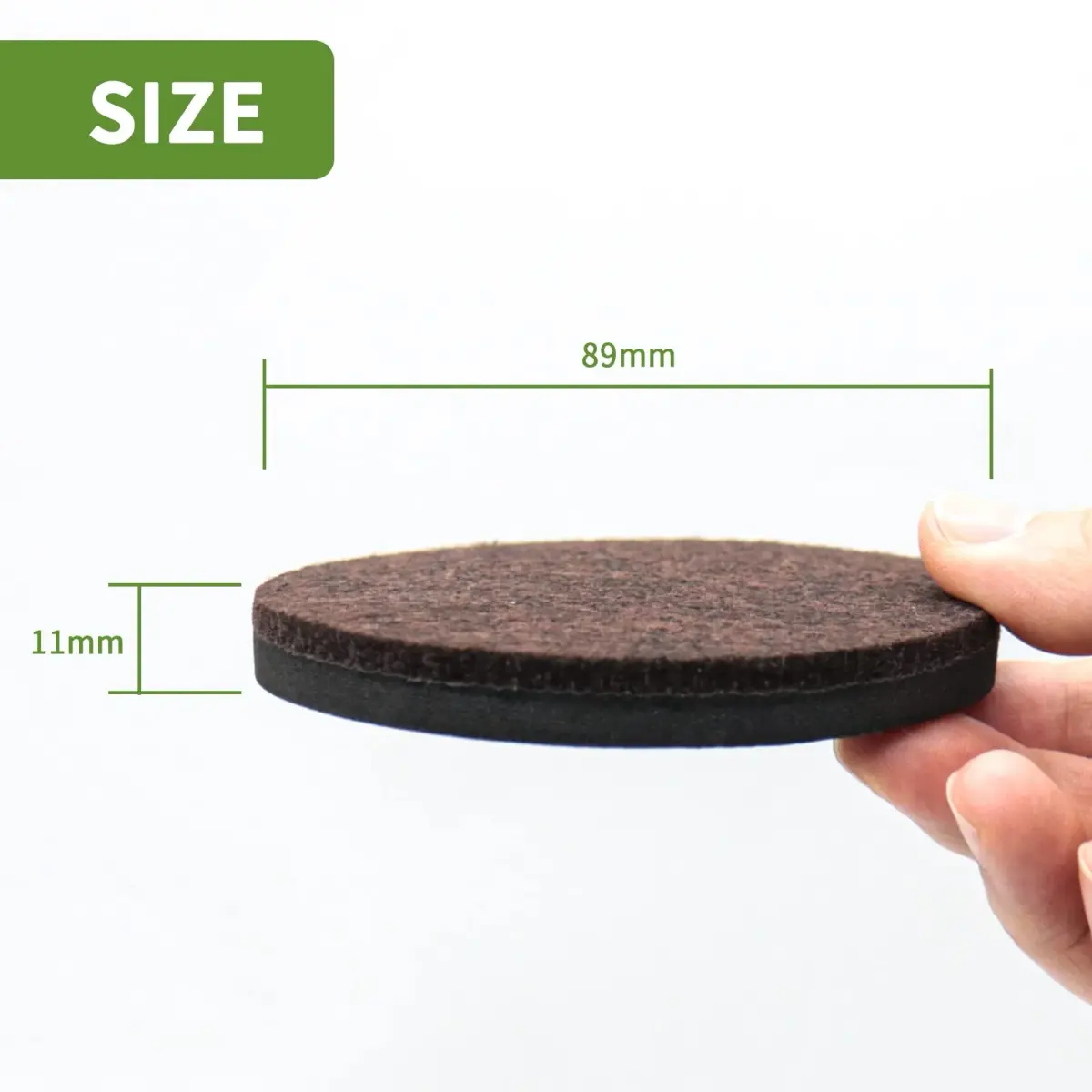 COVERCORNER Felt Furniture Sliders for Hardwood Floors 8 PCS, 3 1/2" (8.9 cm) | Easy Furniture Moving & Floor Protection - view 2