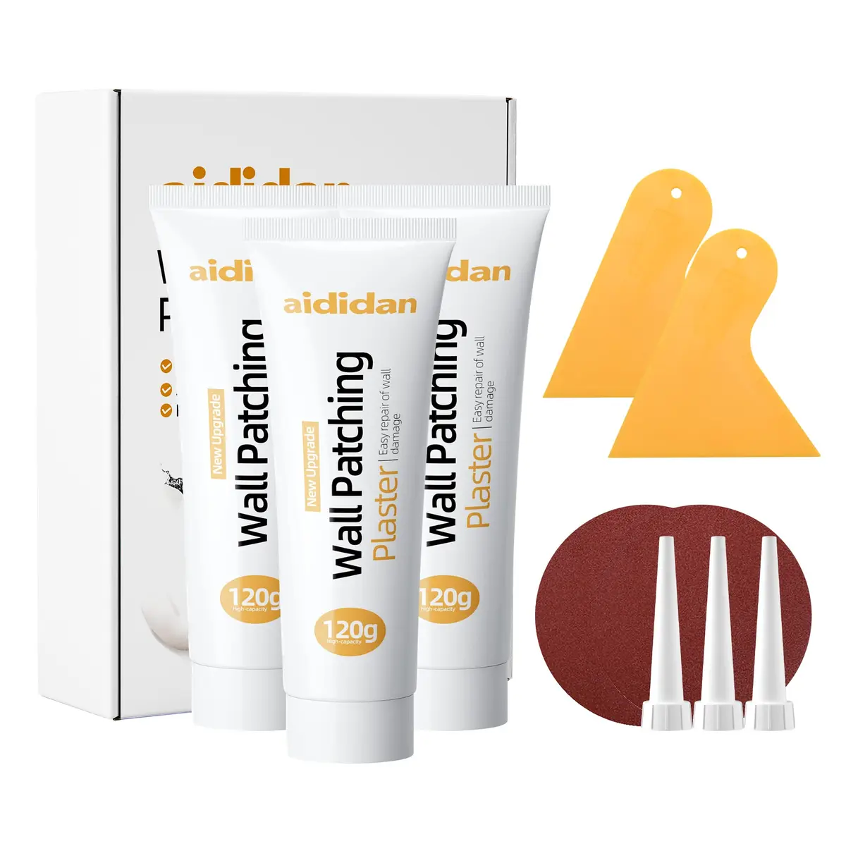 aididan Drywall Repair Kit 3 Pack | Fast & Waterproof Wall Patch Paste - main product image