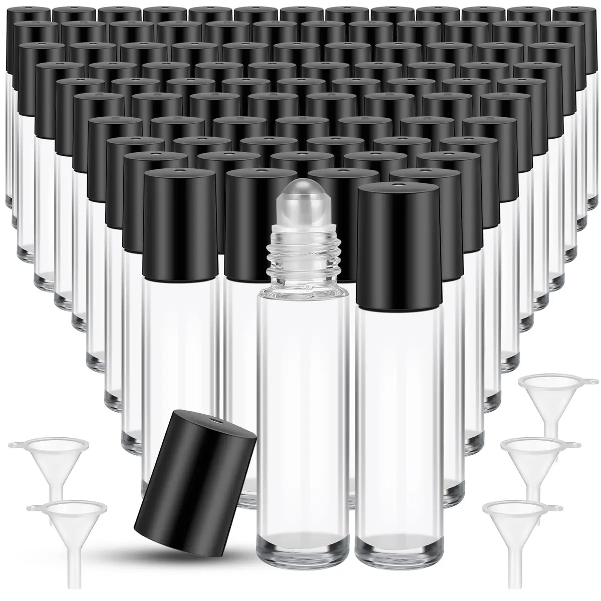 Sumind 150 Pcs Glass Essential Oil Roller Bottles 10 ml | Leakproof, Reusable, Travel Friendly - main product image