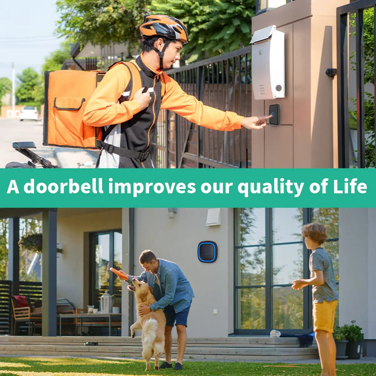 LetsWill Wireless Doorbell Classroom Doorbell IP66 Waterproof Loud 115dB 1000ft Range | Easy Install Plug-in Receiver - view 5