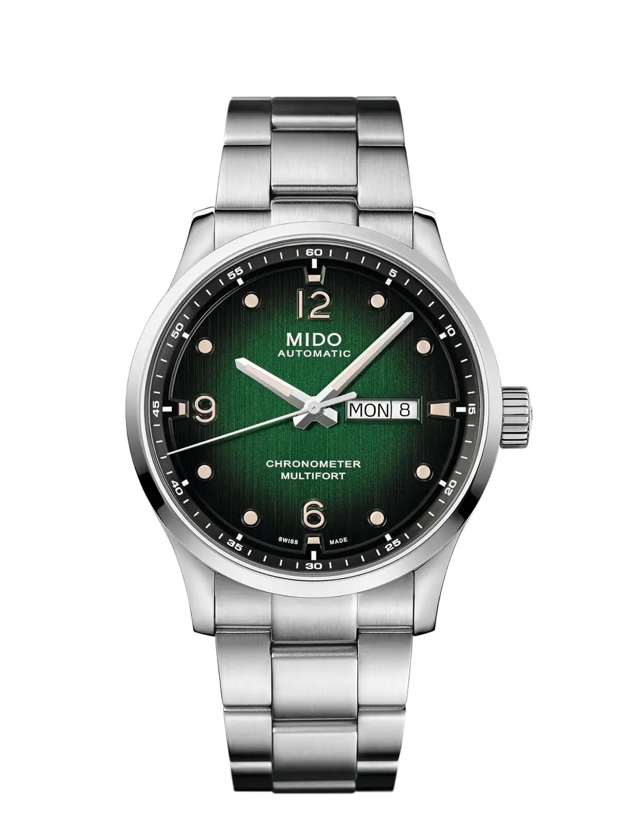 MIDO Multifort M Chronometer Swiss Automatic Watch for Men | Green Dial, 42mm Case, 80-Hour Power Reserve - main product image