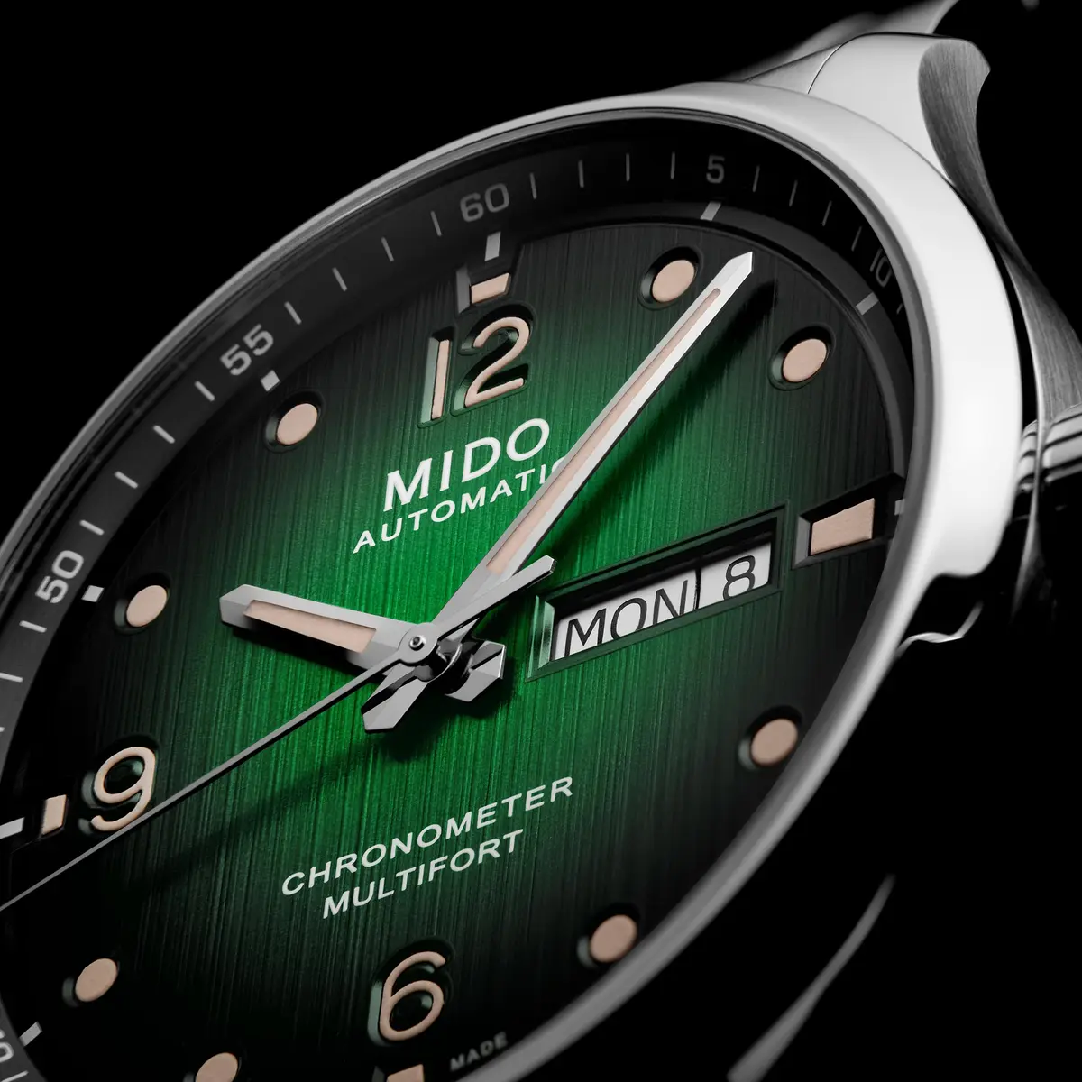 MIDO Multifort M Chronometer Swiss Automatic Watch for Men | Green Dial, 42mm Case, 80-Hour Power Reserve - view 3