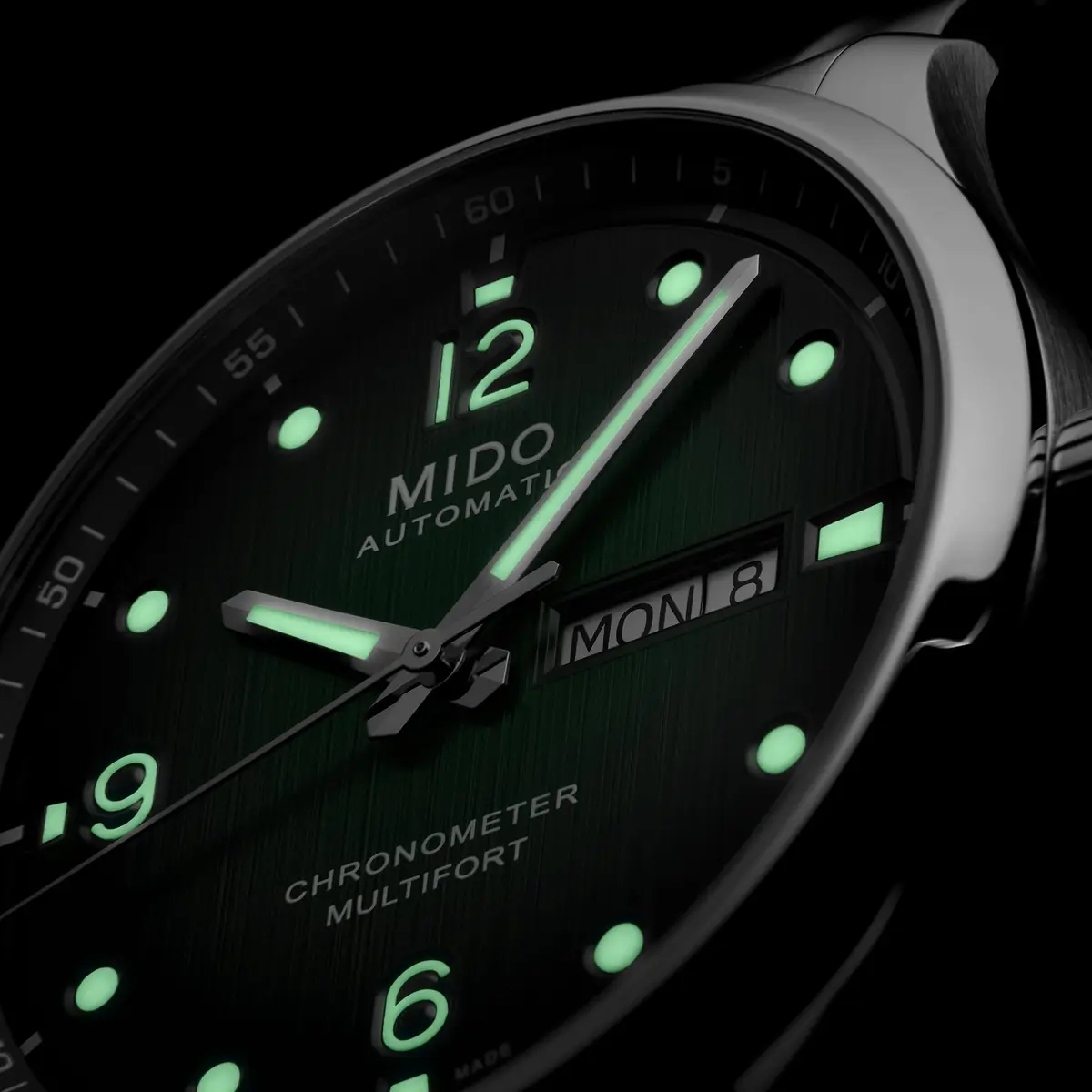 MIDO Multifort M Chronometer Swiss Automatic Watch for Men | Green Dial, 42mm Case, 80-Hour Power Reserve - view 4