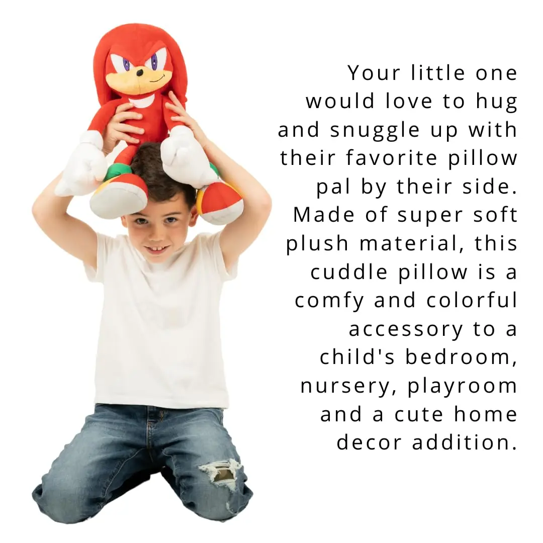 Franco Knuckles the Echidna Plush Cuddle Pillow Buddy 48cm (18.5") | Officially Licensed Sonic The Hedgehog Toy - view 2