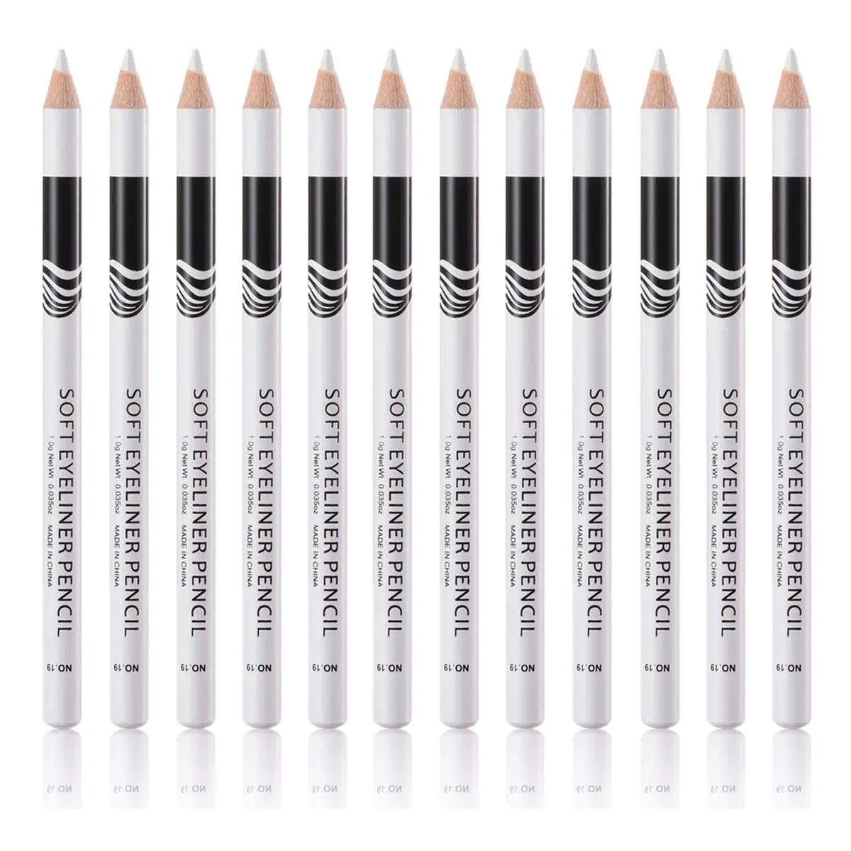 Go Ho 12 PCS White Eyebrow Eyeliner Pencils | Sweatproof, Long-lasting, Matte White - main product image