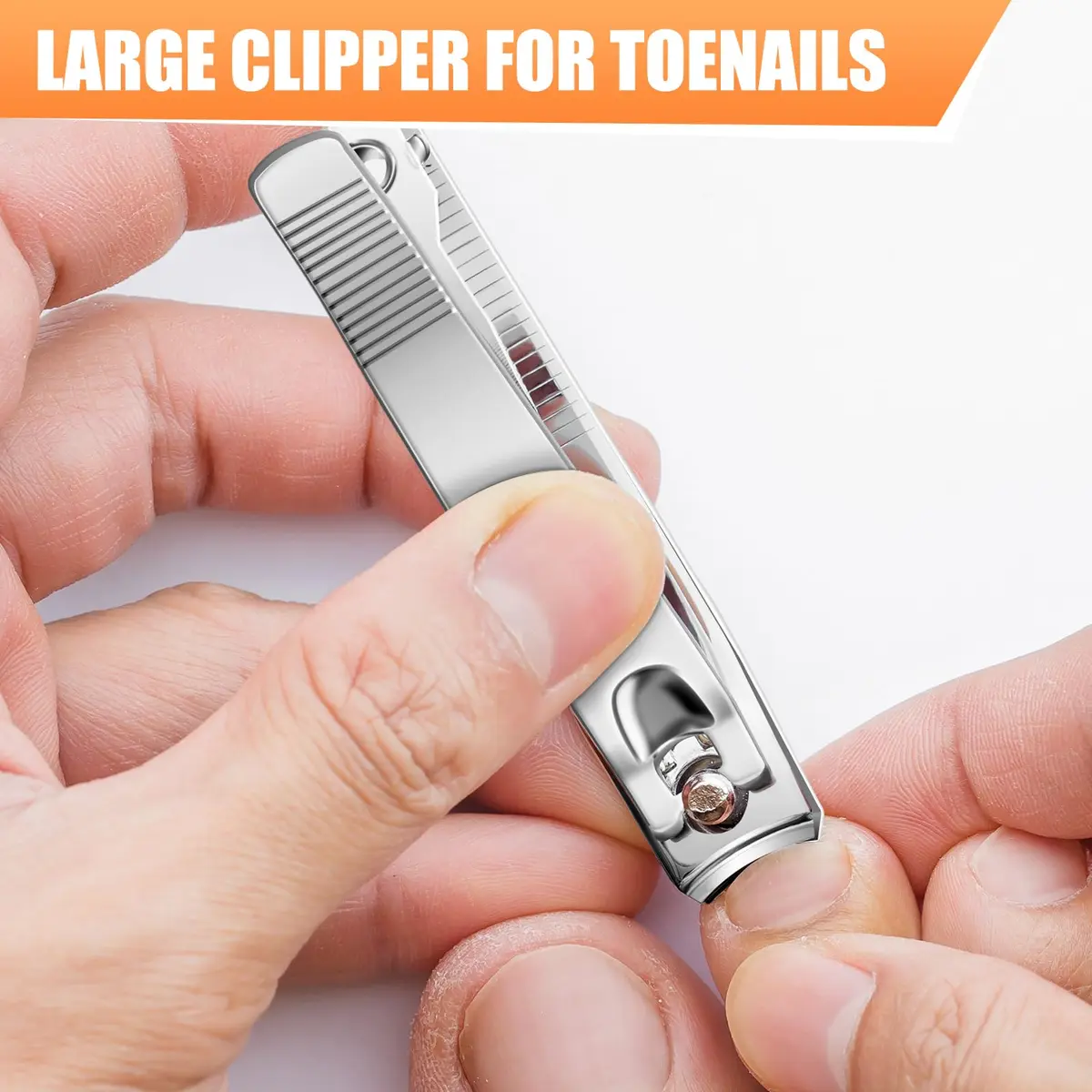 DRMODE Finger Nail Clippers Adult, 8 Pack for Men Women | Sharp Stainless Steel Nail Cutter Set - view 3