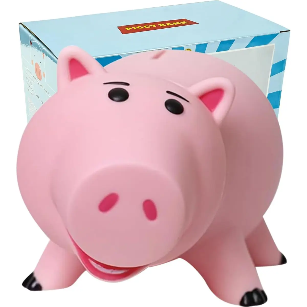 PHOCAS Pink Piggy Bank Unbreakable 7.6" x 4.8" x 4.8" | Durable Kids Coin Bank for Saving - main product image