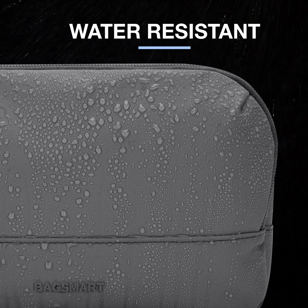 BAGSMART Travel Toiletry Bag for Men, Dopp Kit Water Resistant Shaving Bag 26cm (10.2in) | Organizes Toiletries & Accessories - view 3