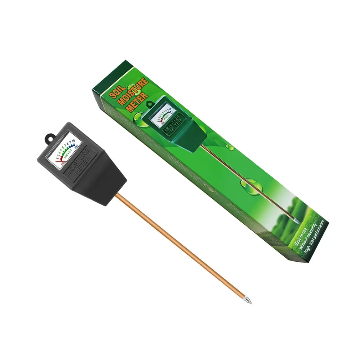Hathdia Soil Moisture Meter Long Probe Plant Hygrometer Moisture Sensor 31cm (12.6 inch) | No Battery Needed for Garden Farm Lawn - view 7