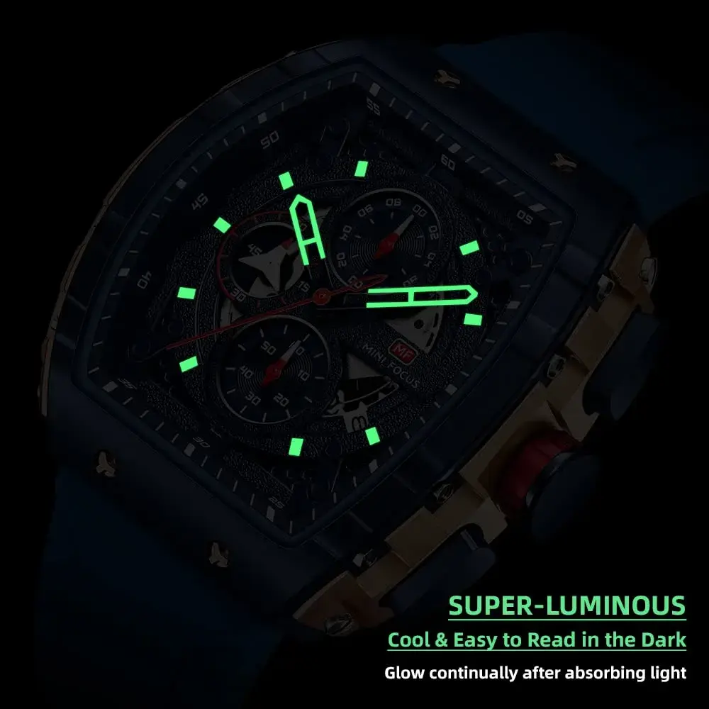 MF MINI FOCUS Men's Chronograph Watch 42mm (1.65 inches) | Water Resistant Luminous Dial - view 4