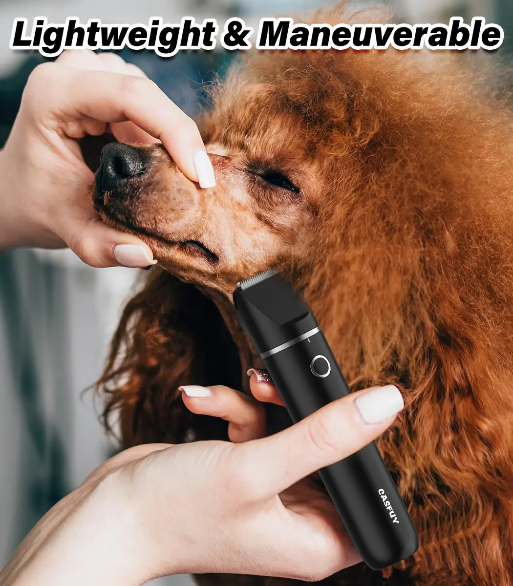 Casfuy Cordless Dog Paw Trimmer - Low Noise Small Dog Clippers with Double Blades USB Rechargeable for Dogs Cats Small Pets (1.5h runtime) - view 5
