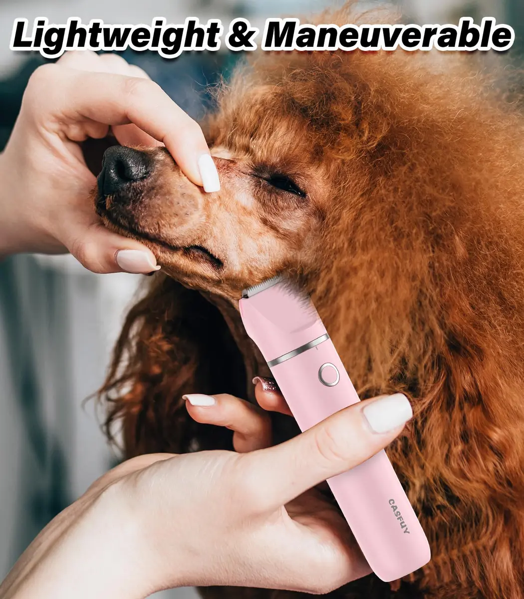 Casfuy Cordless Dog Paw Trimmer - Low Noise Small Dog Clippers with Double Blades USB Rechargeable for Pets (≤120 chars) - view 5