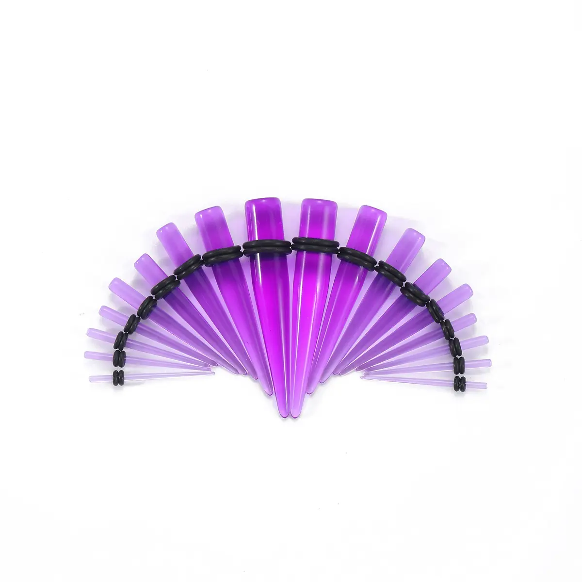 Memsion Ear Stretching Kit 54 Pieces 14G-00G | Acrylic Gauges & Tapers for Healthy Ear Expansion - view 3