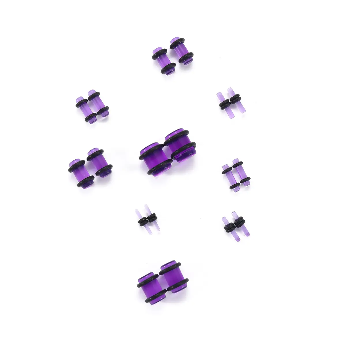 Memsion Ear Stretching Kit 54 Pieces 14G-00G | Acrylic Gauges & Tapers for Healthy Ear Expansion - view 4