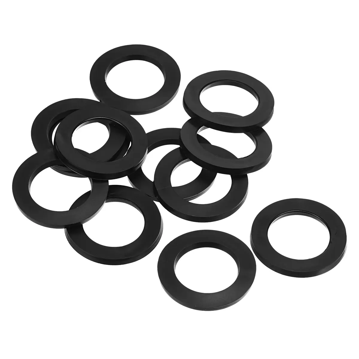 PATIKIL M20 Rubber Flat Washer 12 Pack 20mm ID 30mm OD 2.5mm Thick | Sealing Spacer for Faucets & Water Hoses - main product image