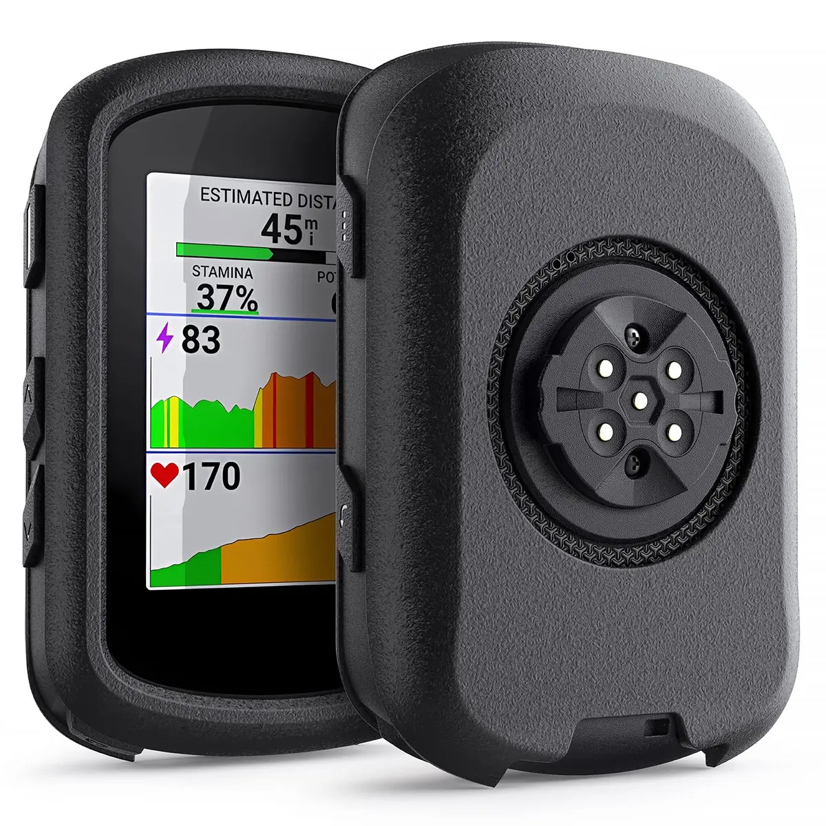 TUSITA Silicone Case Compatible with Garmin Edge 540 | 540 Solar | 840 | 840 Solar - Black | Impact & Scratch Resistant - main product image