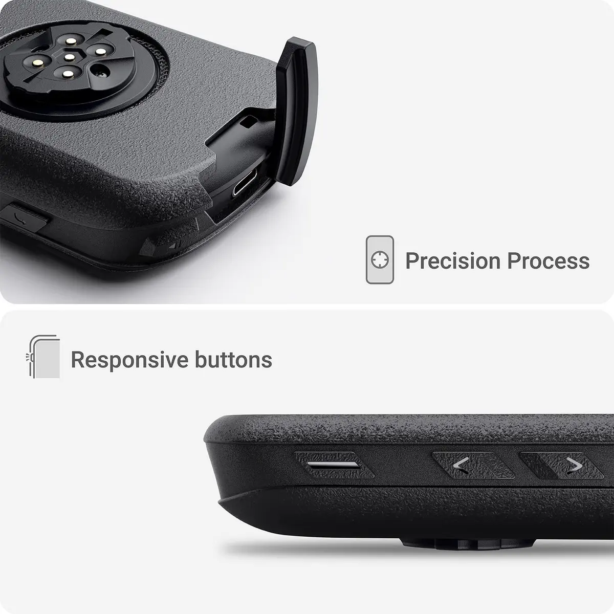 TUSITA Silicone Case Compatible with Garmin Edge 540 | 540 Solar | 840 | 840 Solar - Black | Impact & Scratch Resistant - view 4