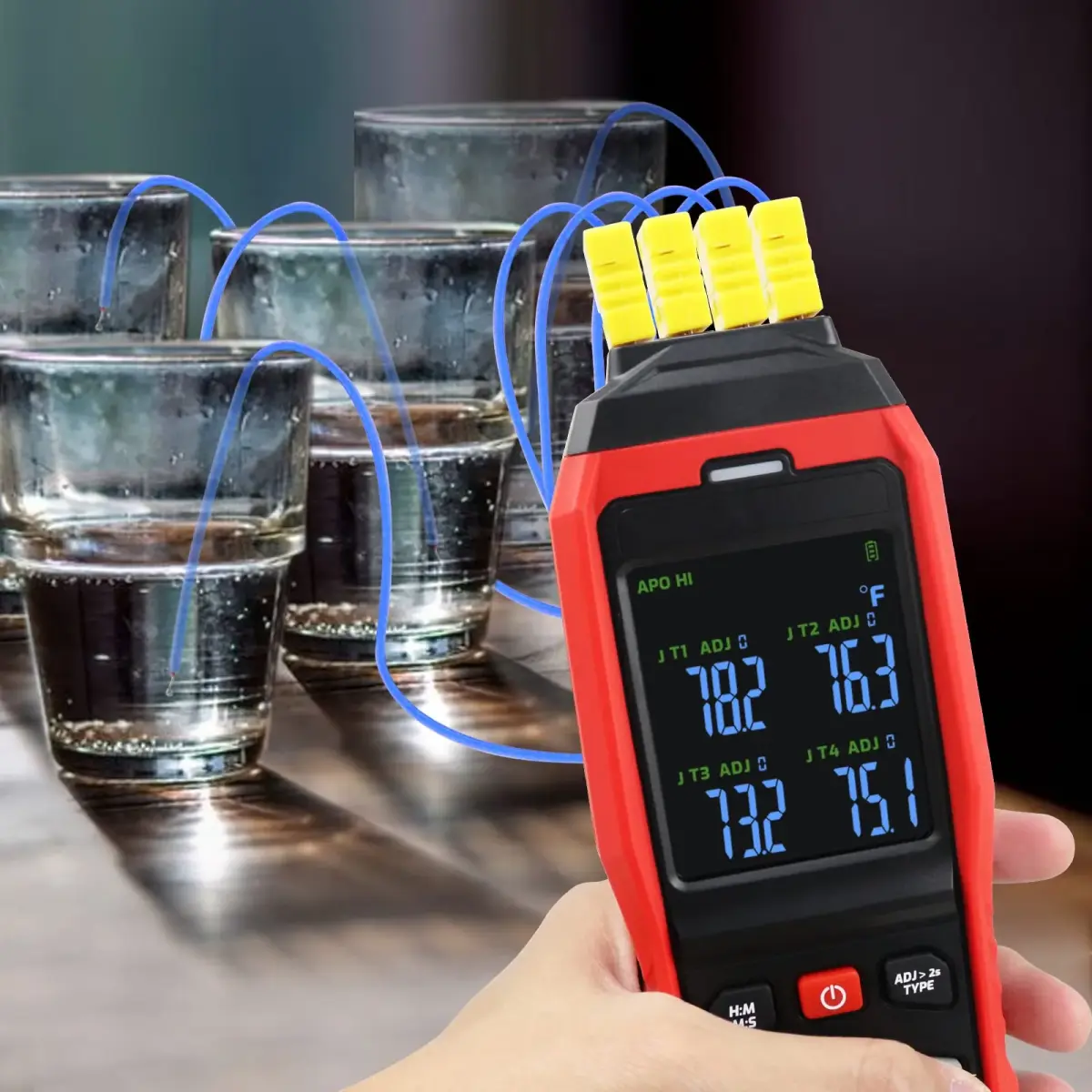 DANOPLUS 4-Channel Thermocouple Thermometer Data Logger -200~1372°C (2501°F) | Programmable Recording & Alarms - view 6
