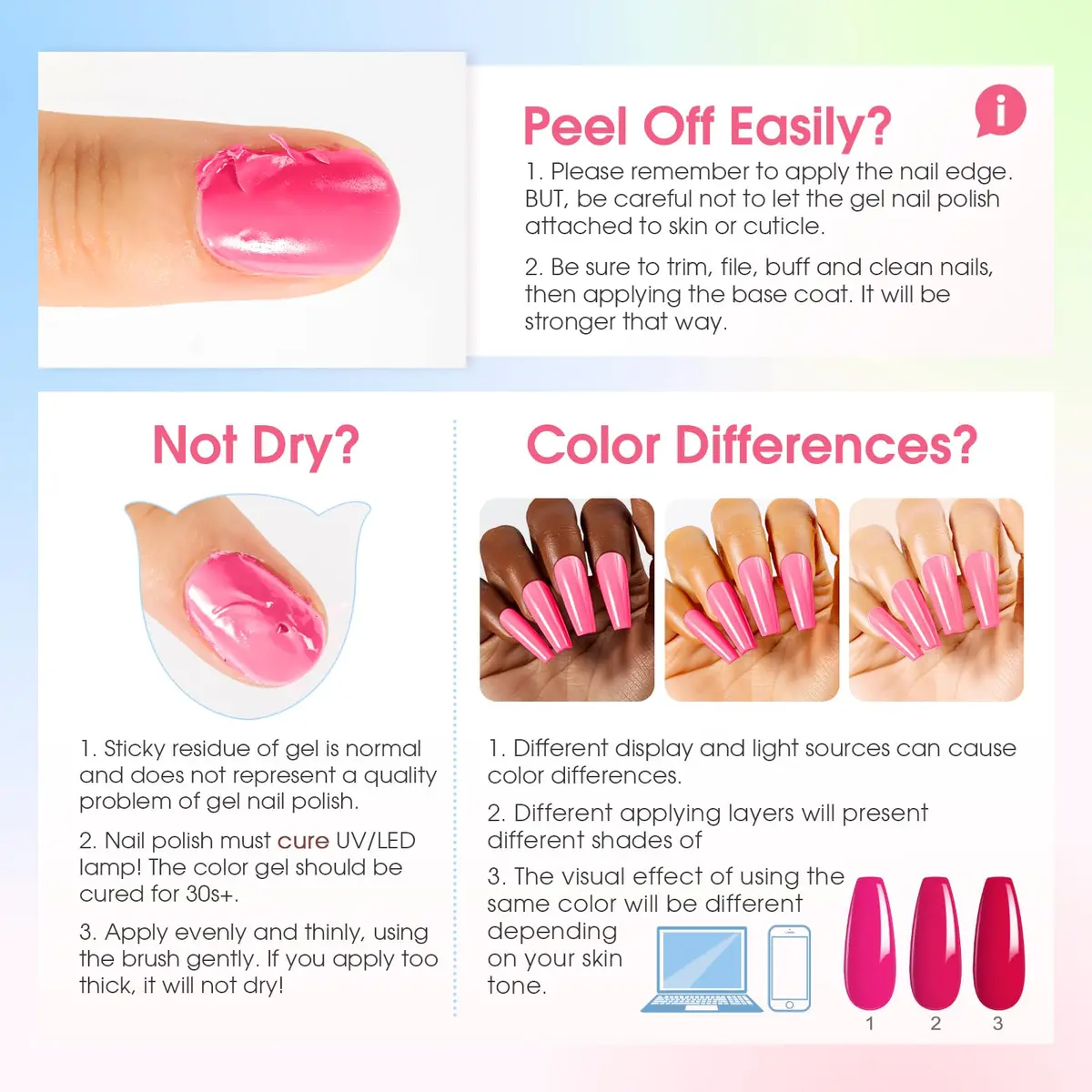 ROSALIND Gel Nail Polish Set 100PCS with 8 Base & Top Coats | 92 Colors, Long-Lasting, Safe for All Seasons - view 8