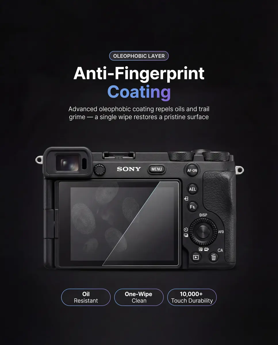 iDaPro Screen Protector for Sony Alpha A6700/A7C II/ZV-E1, 9H Glass | Scratch & Drop Resistant, Ultra Clear, 3 Pack - view 9