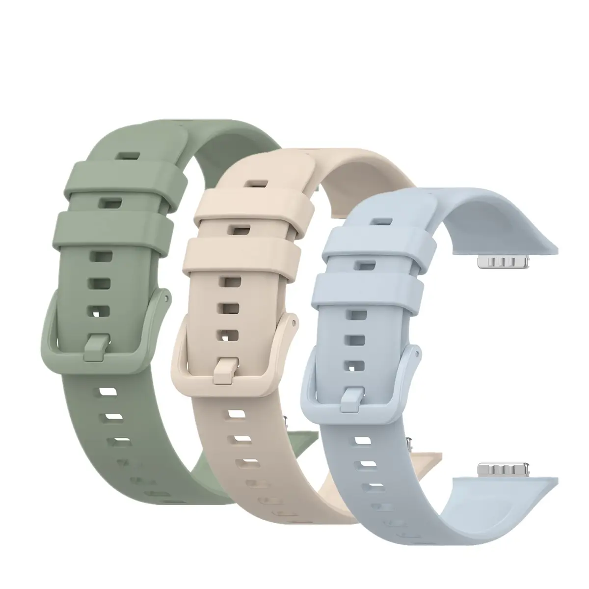 Muovrto Replacement Bands for Huawei Watch Fit 2 (3-Pack, 24.9mm) | Silicone Sport Strap with Lock System - main product image