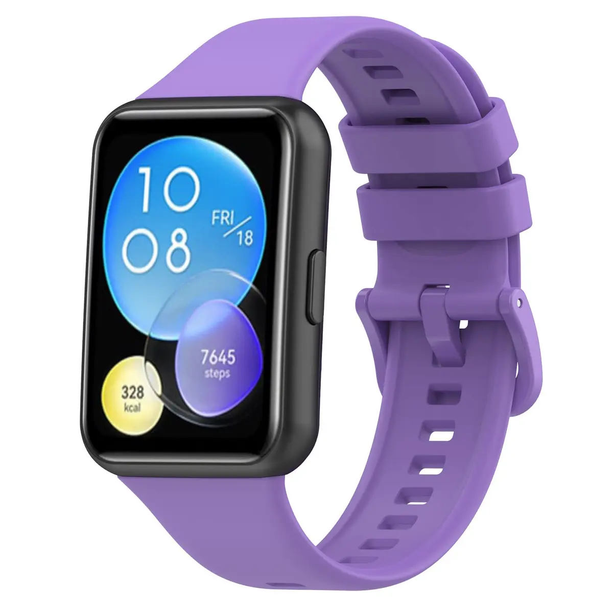 Muovrto Replacement Silicone Watch Band for Huawei Watch Fit 2 | Sport Strap, Unisex, Adjustable, 24.9mm Width - view 3