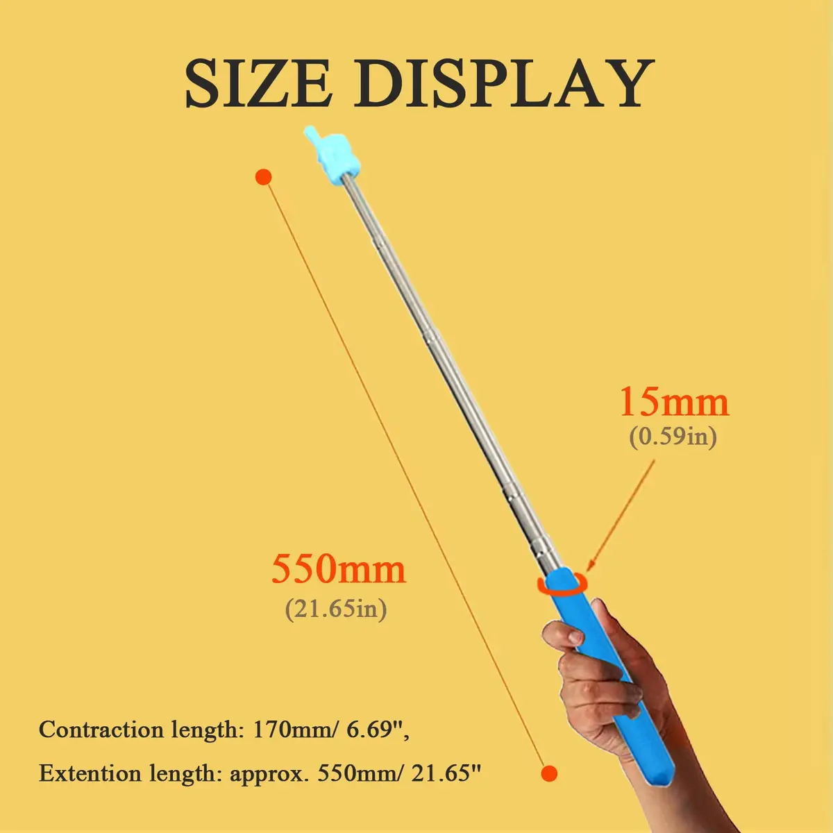 DAITET Telescopic Teachers Pointer 21.65 Inch | Classroom Whiteboard Teaching Aid - view 5