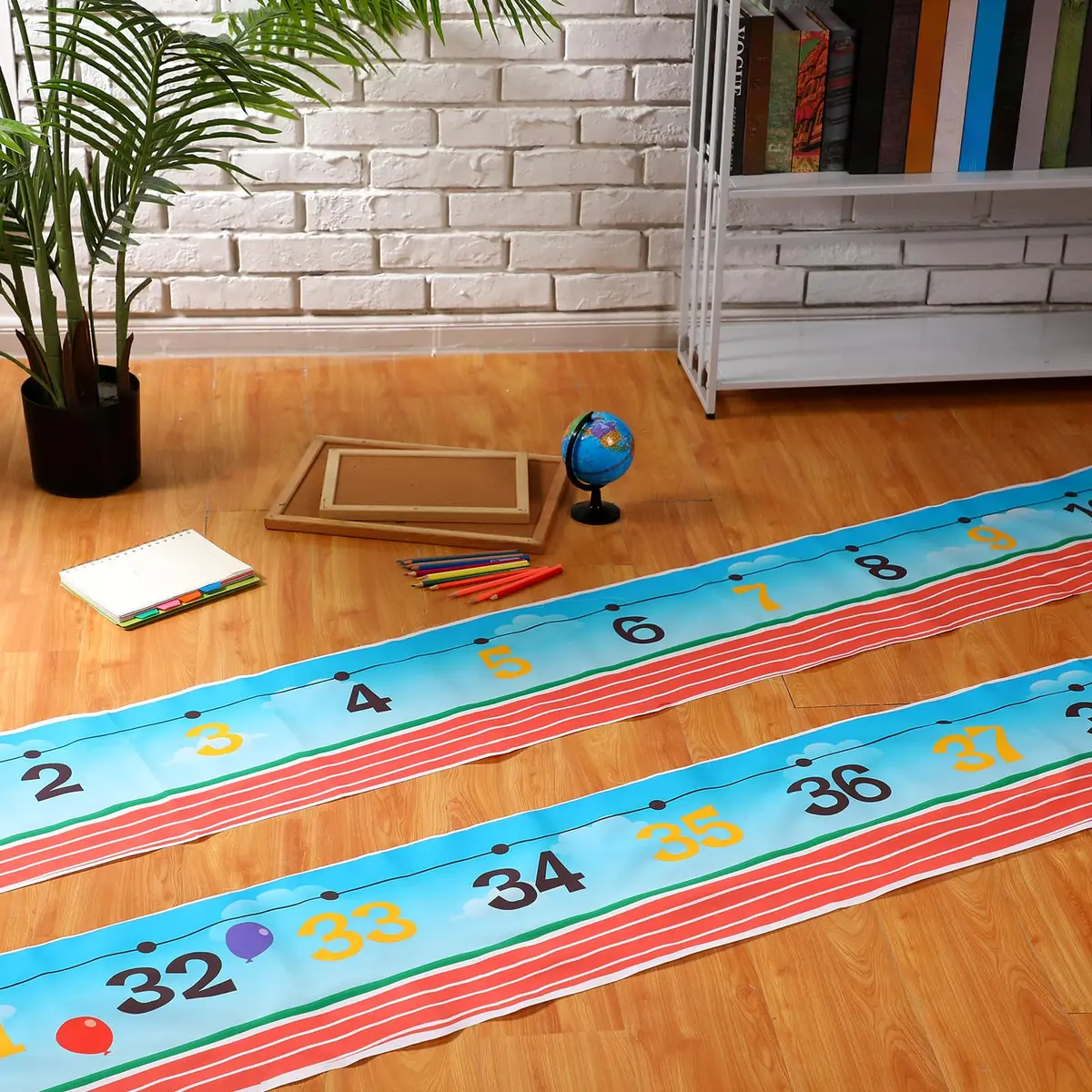Nuanchu Number Line Mats 0-30 & 31-60 | 6.7m (21.98 ft) x 30.5cm (12 Inch) Educational Floor Mats - view 5