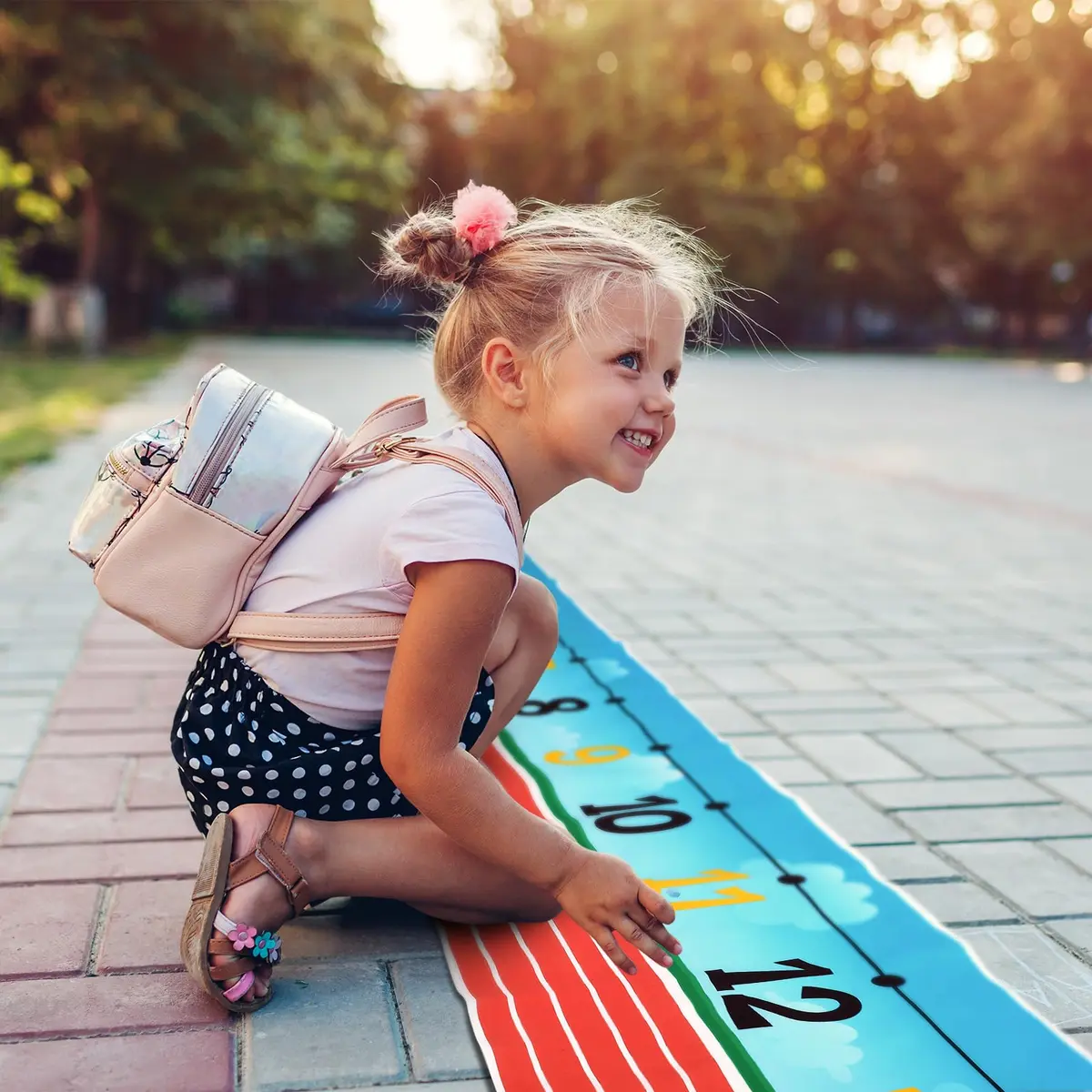 Nuanchu Number Line Mats 0-30 & 31-60 | 6.7m (21.98 ft) x 30.5cm (12 Inch) Educational Floor Mats - view 3