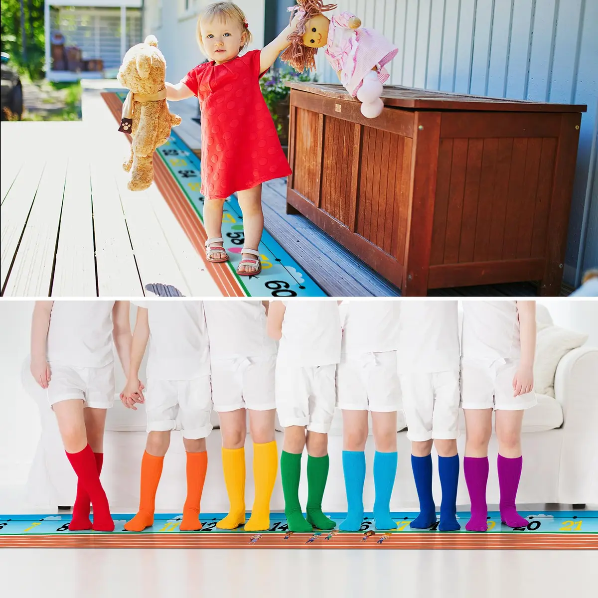 Nuanchu Number Line Mats 0-30 & 31-60 | 6.7m (21.98 ft) x 30.5cm (12 Inch) Educational Floor Mats - view 4