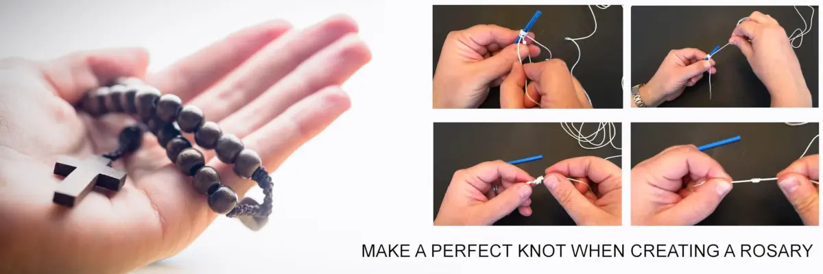 Valchemist Two Sided Rosary Cord Knotting Tool for #36, #7 & #9 Twines | Blue - view 7