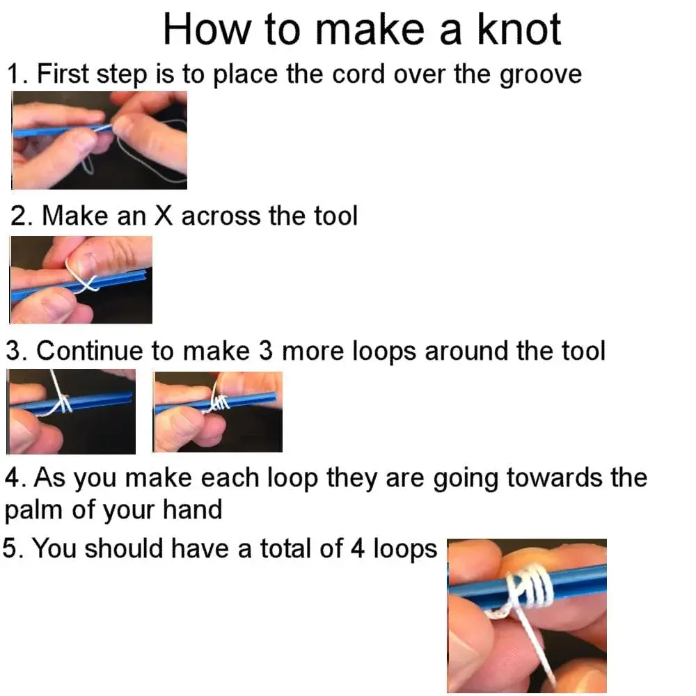 Valchemist Two Sided Rosary Cord Knotting Tool for #36, #7 & #9 Twines | Blue - view 3