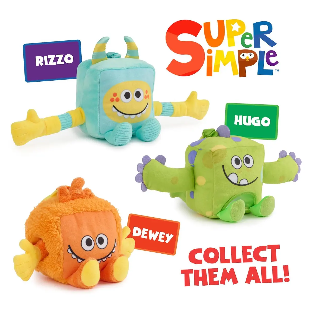WowWee Super Simple Sensory Plush Monsters Hugo (Green) | 5+ Sensory Features for Early Development - view 6