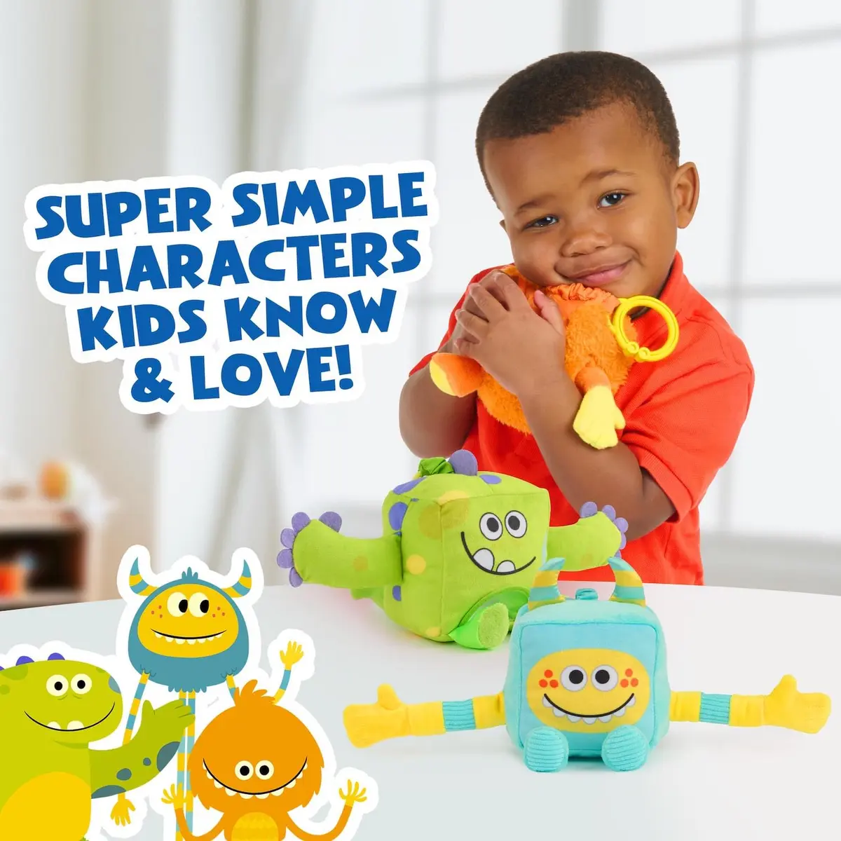 WowWee Super Simple Sensory Plush Monsters Hugo (Green) | 5+ Sensory Features for Early Development - view 4