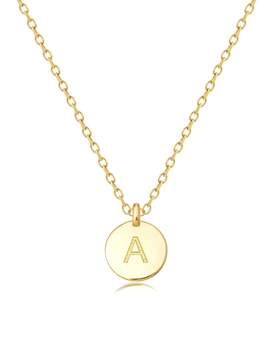 MIDDLUX Gold Letter Necklace 16 + 2" | Personalized Initial Jewelry for Women - main product image